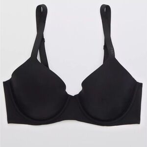 Aerie SMOOTHEZ Black Lightly Lined Full Coverage Bra